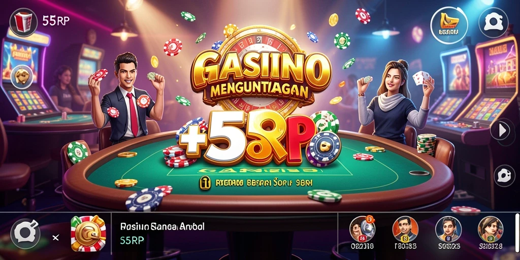 Tampilan menarik dari gameplay Kasino di 55RP