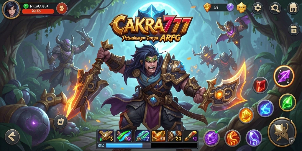 Screenshot dari gameplay seru CAKRA777 dengan pertarungan menegangkan.
