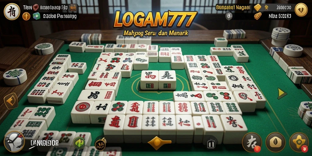 Tampilan gameplay Mahjong yang memukau di LOGAM777.