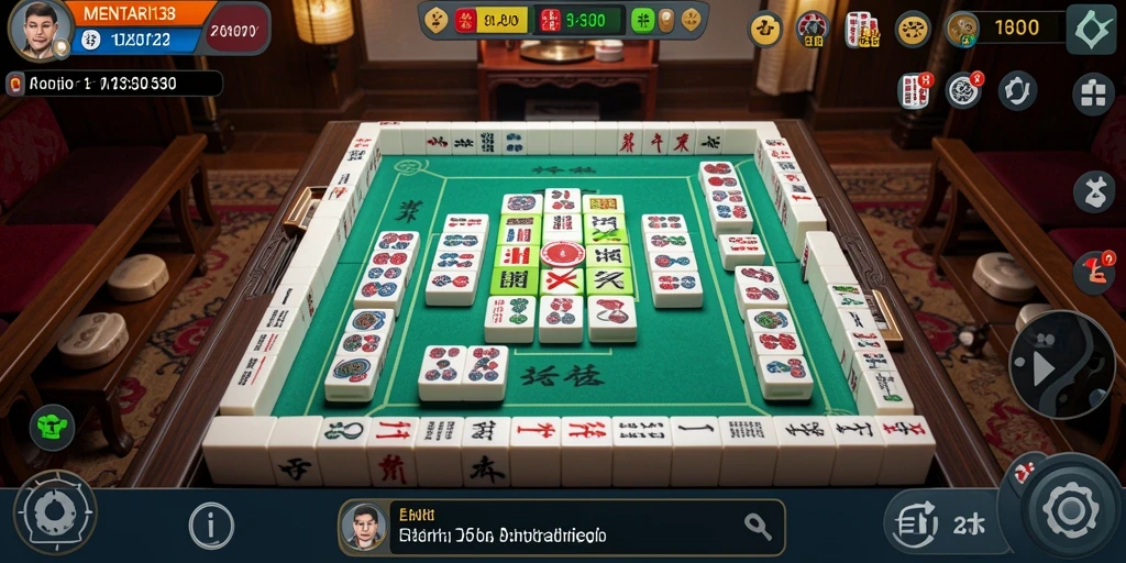Screenshot gameplay menarik dari MENTARI138 Mahjong.
