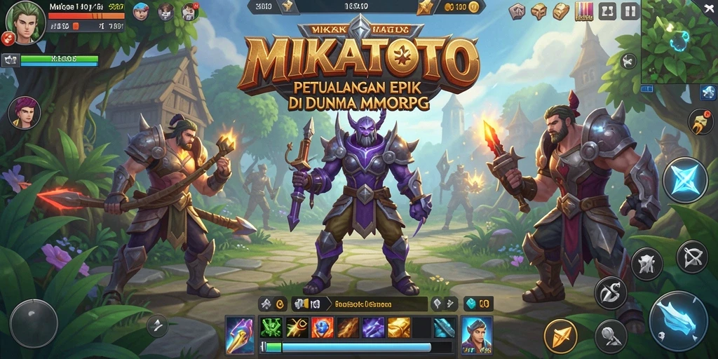 Tampilan gameplay seru di MIKATOTO dengan petualangan epik.