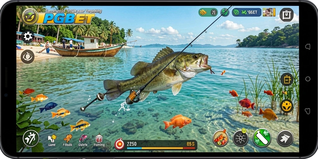 Screenshot gameplay PGBET menampilkan aksi memancing yang mendebarkan.