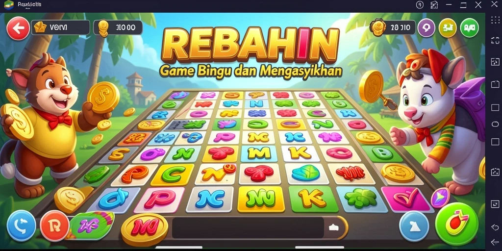 Tampilan gameplay seru dan interaktif dari REBAHIN Bingo.