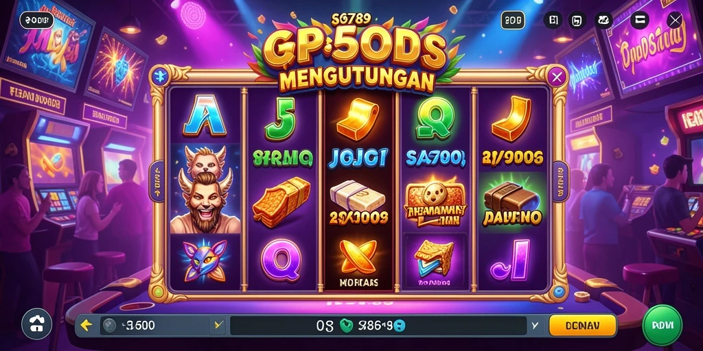 Screenshot utama RP6789 menampilkan gameplay Slot yang penuh warna.