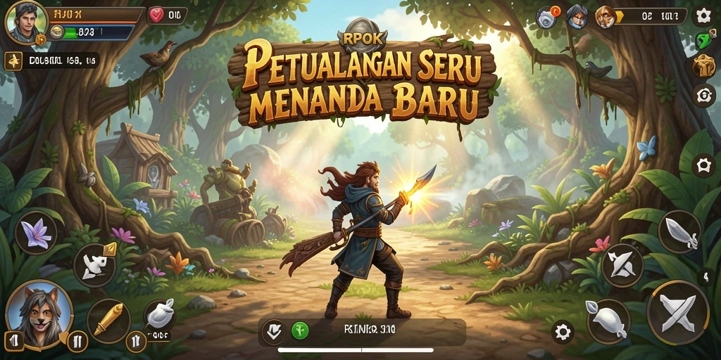Screenshot RPOK menampilkan gameplay mendebarkan dalam eksplorasi dunia petualangan.