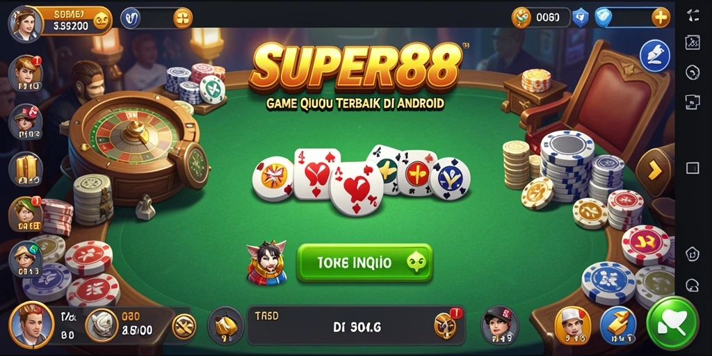 Tampilan gameplay QiuQiu yang seru dan menantang di SUPER88.