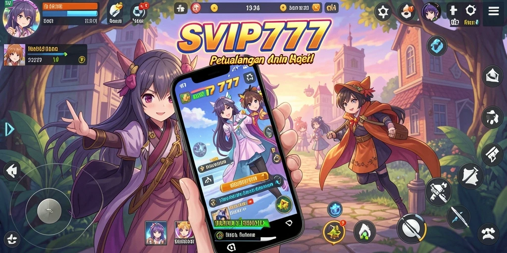 Tampilan gameplay SVIP777 yang mengasyikkan dengan karakter anime yang dinamis.