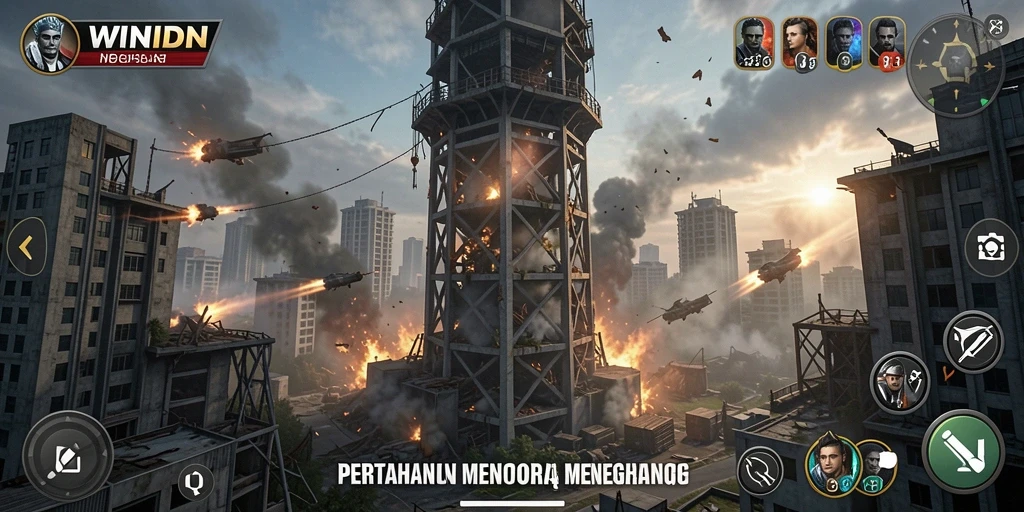 Tampilan gameplay seru WINIDN dalam aksi Tower Defense.